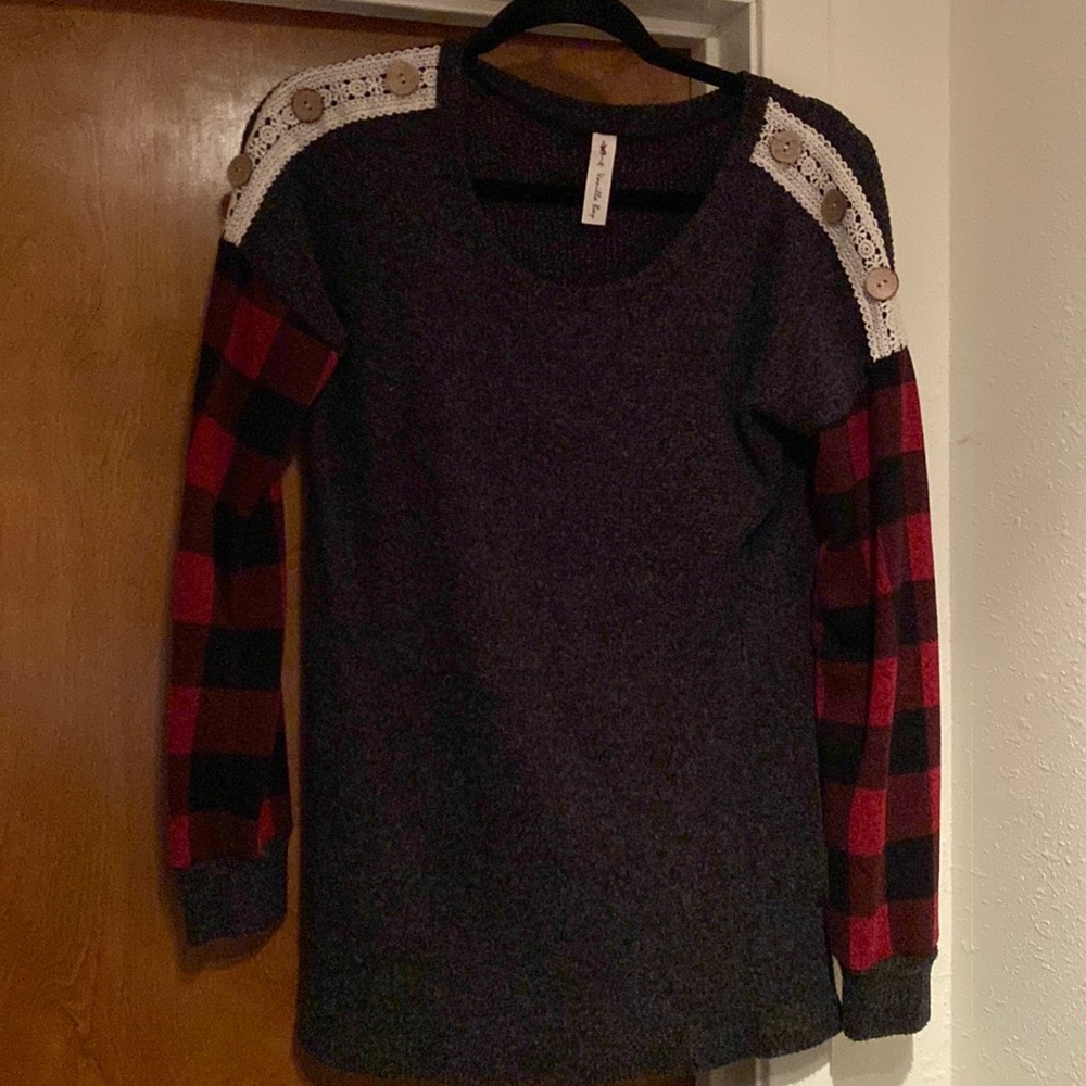 Buffalo plaid sweater